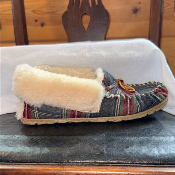 LLBean Women's Wicked Good Moccasins, Plaid - Picture 7 of 9